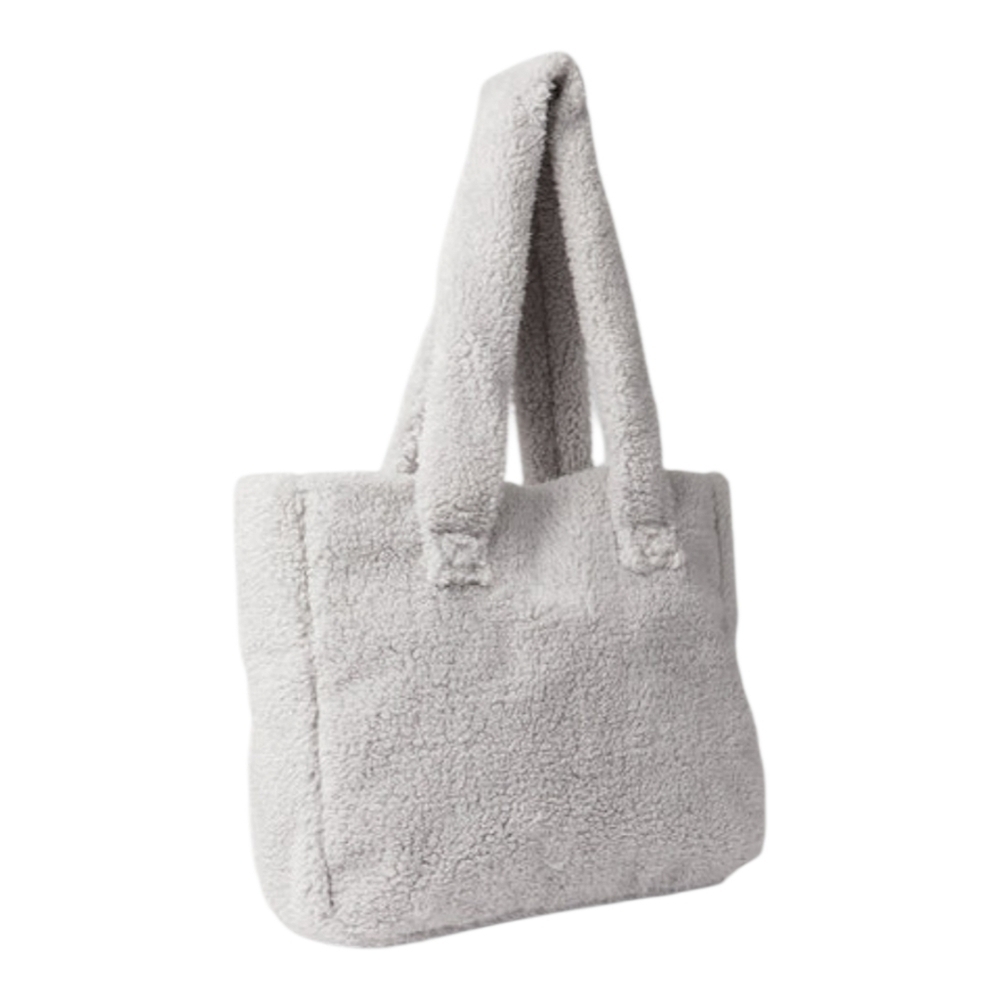 NWT 32 Degrees Large Sherpa Tote Bag In Cream